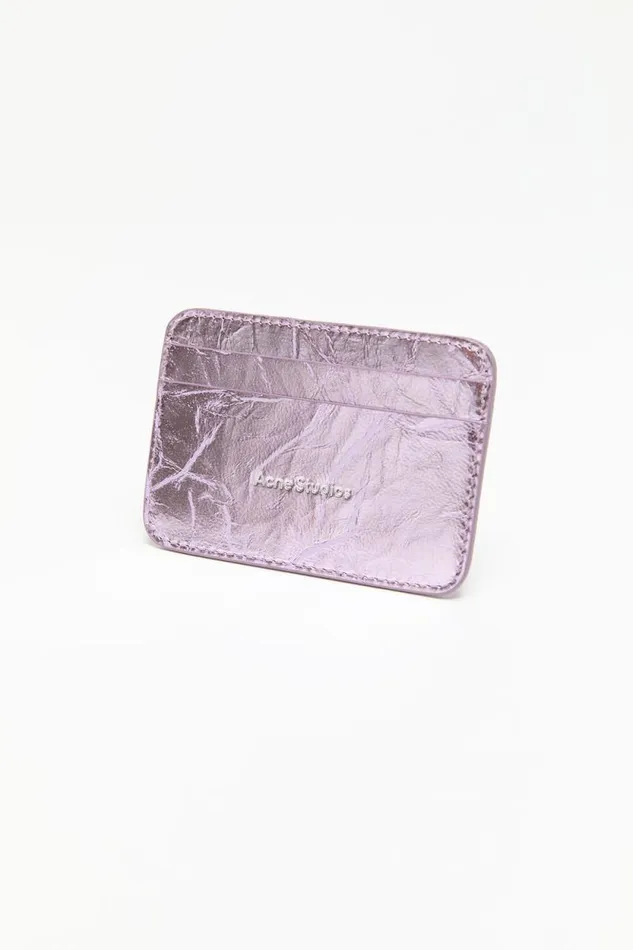Acne Studios Leather Card Holder Lavender Purple Women Small Leather Goods Acne Studios Leather Card Holder Lavender Purple Women Small Leather Goods