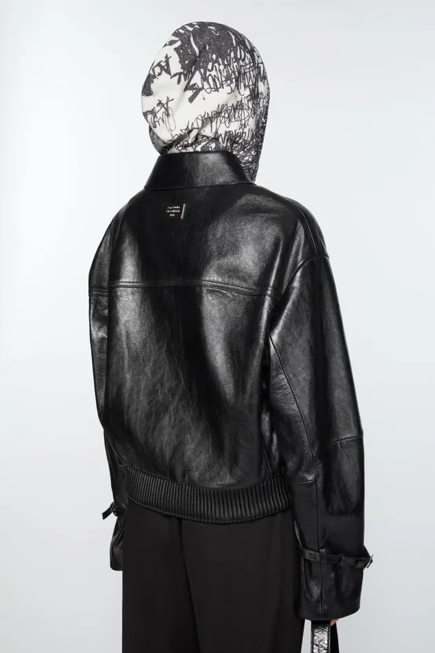 Acne Studios Leather Jacket Black Women Outerwear Acne Studios Leather Jacket Black Women Outerwear