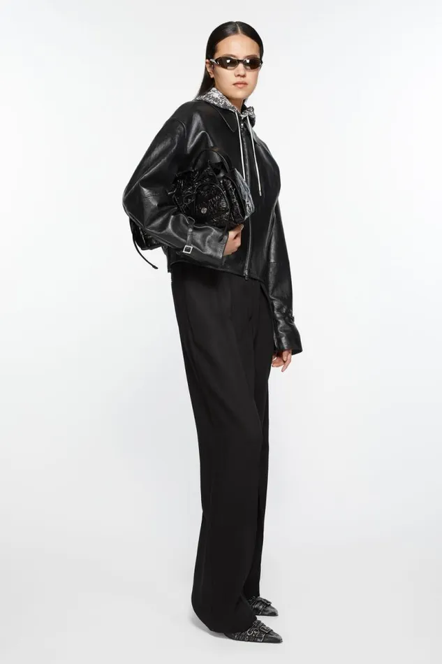 Acne Studios Leather Jacket Black Women Outerwear Acne Studios Leather Jacket Black Women Outerwear