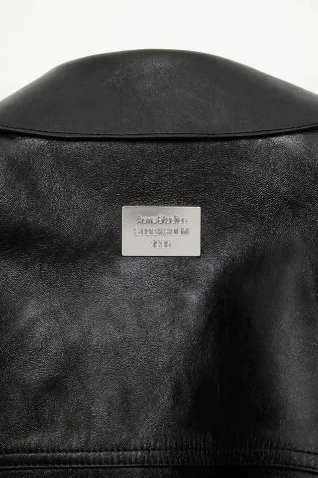 Acne Studios Leather Jacket Black Women Outerwear Acne Studios Leather Jacket Black Women Outerwear