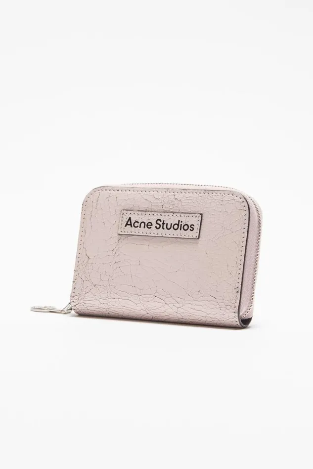 Acne Studios Leather Zip Wallet Pastel Pink Men Small Leather Goods Acne Studios Leather Zip Wallet Pastel Pink Men Small Leather Goods