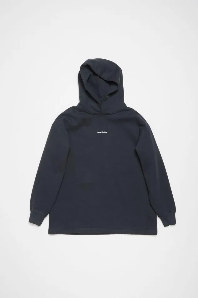 Acne Studios Logo Hooded Sweatshirt Black Women Sweatshirts Acne Studios Logo Hooded Sweatshirt Black Women Sweatshirts