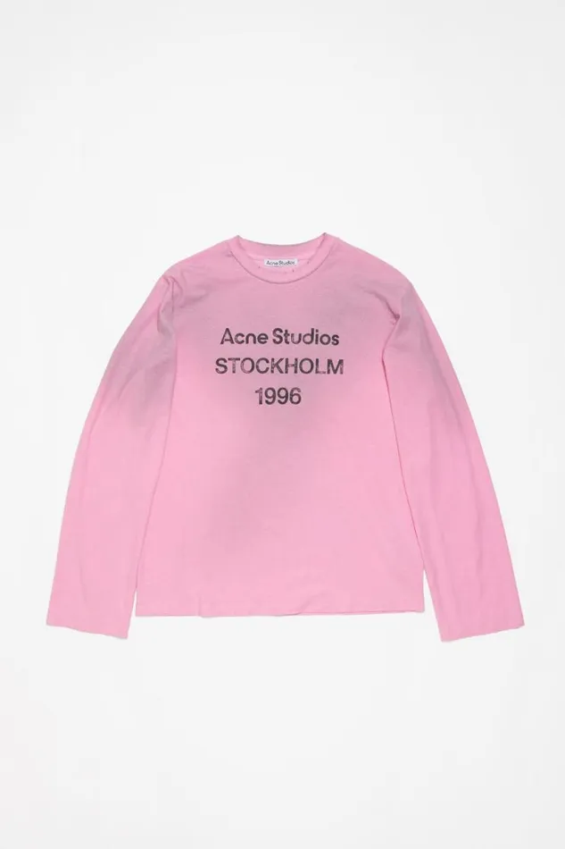 Acne Studios Logo Tshirt 8211 Relaxed Fit Cotton Candy Pink Men Tshirts Acne Studios Logo Tshirt 8211 Relaxed Fit Cotton Candy Pink Men Tshirts