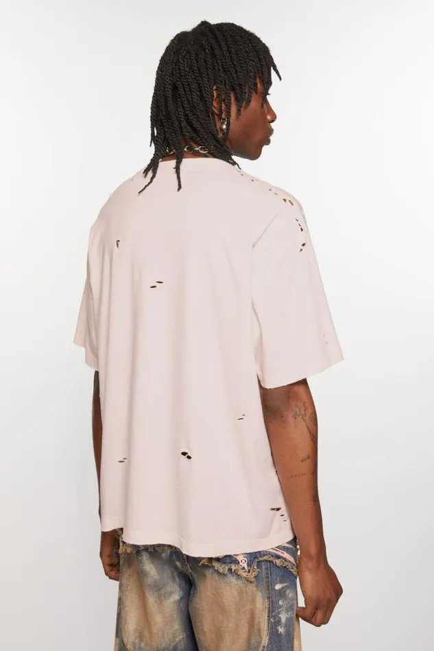 Acne Studios Logo Tshirt 8211 Relaxed Fit Faded Pink Men Tshirts Acne Studios Logo Tshirt 8211 Relaxed Fit Faded Pink Men Tshirts