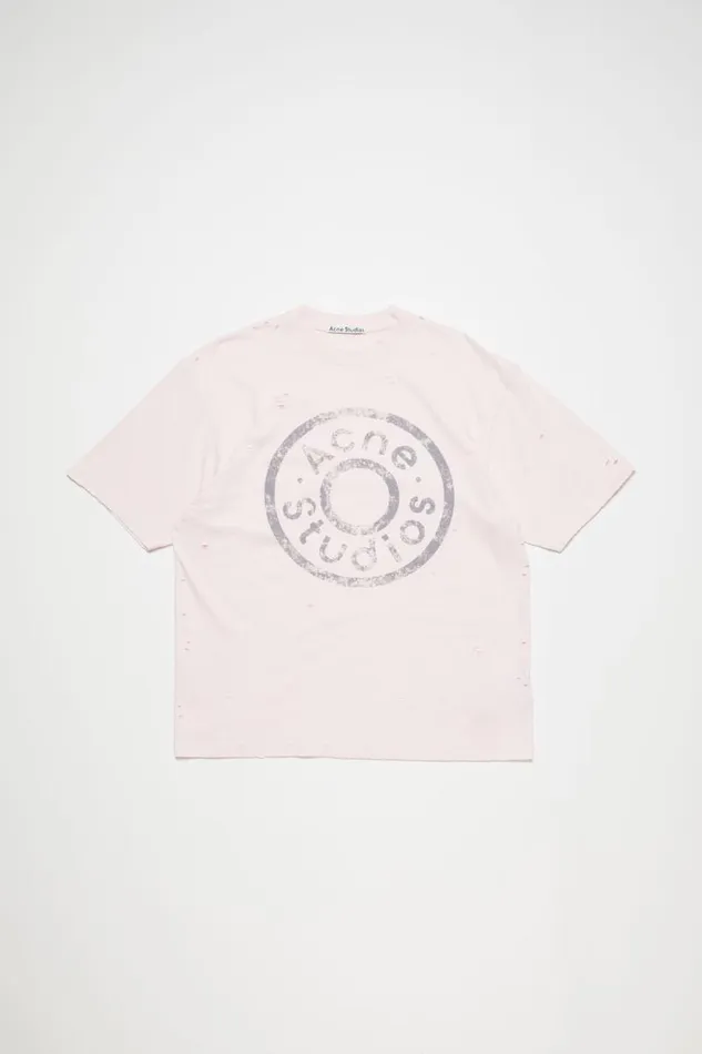 Acne Studios Logo Tshirt 8211 Relaxed Fit Faded Pink Men Tshirts Acne Studios Logo Tshirt 8211 Relaxed Fit Faded Pink Men Tshirts