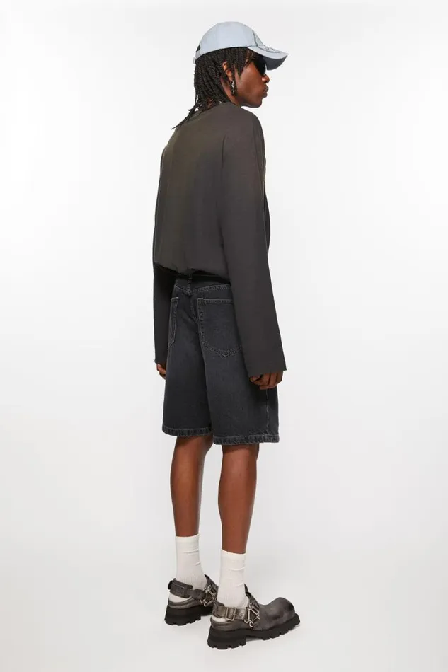 Acne Studios Loose Fit Denim Shorts Black Men Shorts Acne Studios Loose Fit Denim Shorts Black Men Shorts