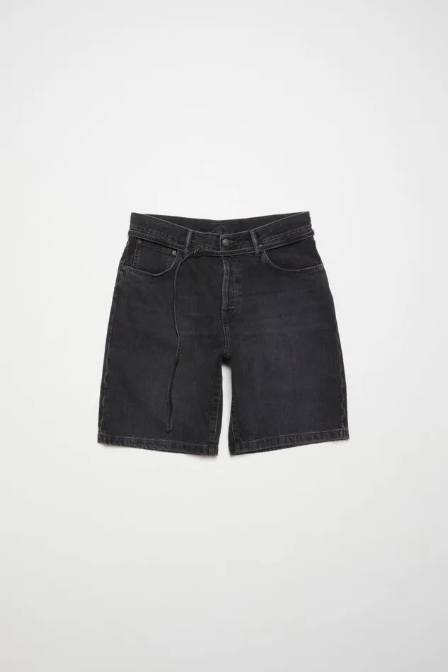 Acne Studios Loose Fit Denim Shorts Black Men Shorts Acne Studios Loose Fit Denim Shorts Black Men Shorts