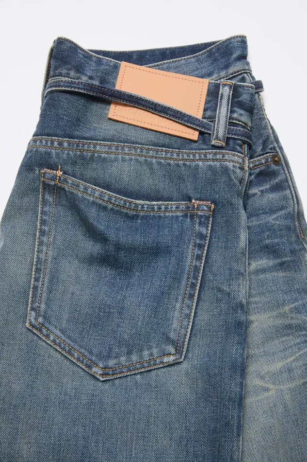 Acne Studios Loose Fit Denim Shorts Mid Blue Women Shorts Acne Studios Loose Fit Denim Shorts Mid Blue Women Shorts