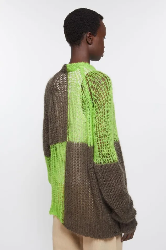 Acne Studios Loose Knit Mohair Jumper Greenkhaki Women Knitwear