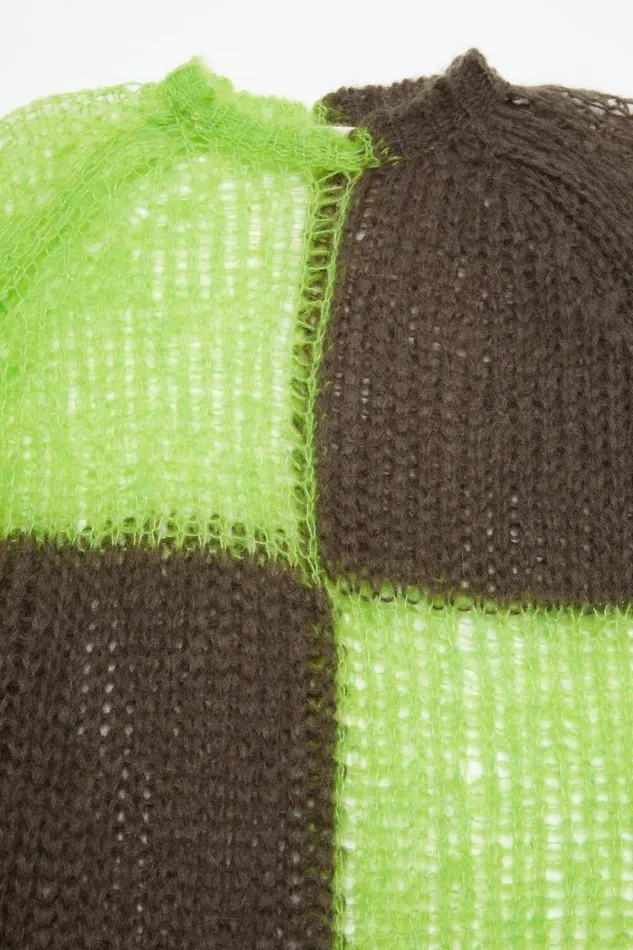 Acne Studios Loose Knit Mohair Jumper Greenkhaki Women Knitwear