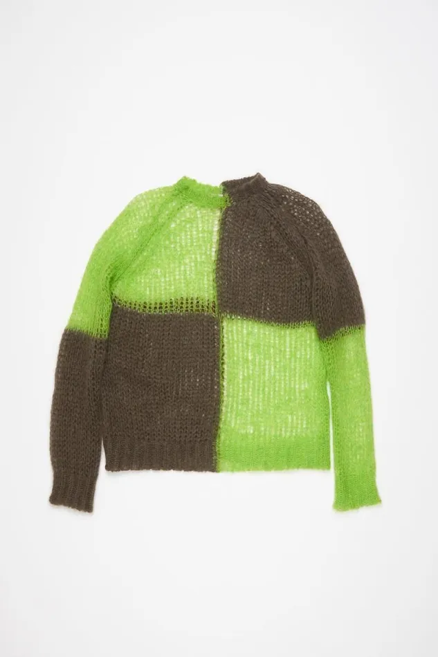 Acne Studios Loose Knit Mohair Jumper Greenkhaki Women Knitwear