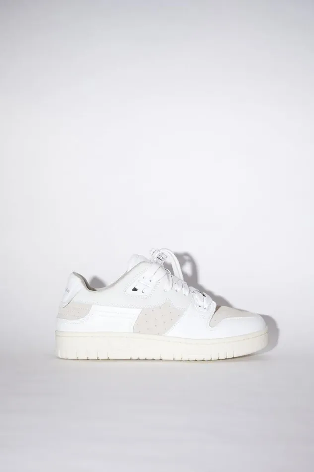 Acne Studios Low Top Leather Sneakers Whiteoff White Women Shoes