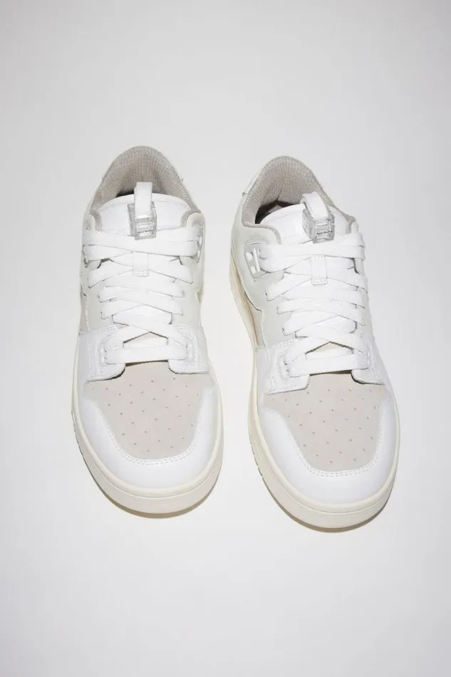 Acne Studios Low Top Leather Sneakers Whiteoff White Women Shoes Acne Studios Low Top Leather Sneakers Whiteoff White Women Shoes