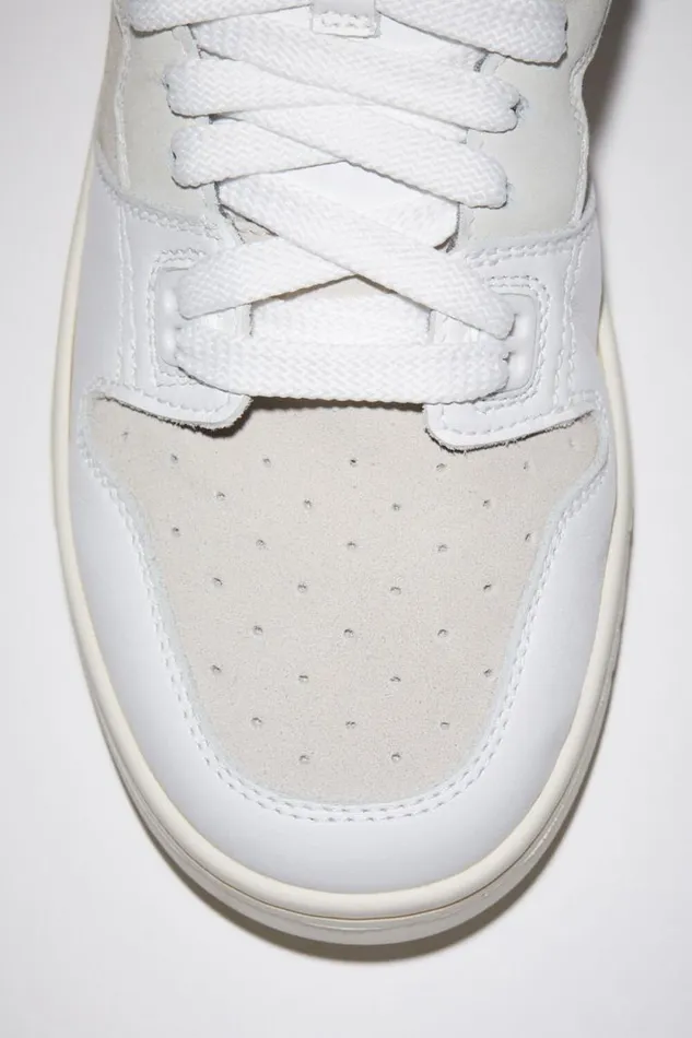 Acne Studios Low Top Leather Sneakers Whiteoff White Women Shoes Acne Studios Low Top Leather Sneakers Whiteoff White Women Shoes