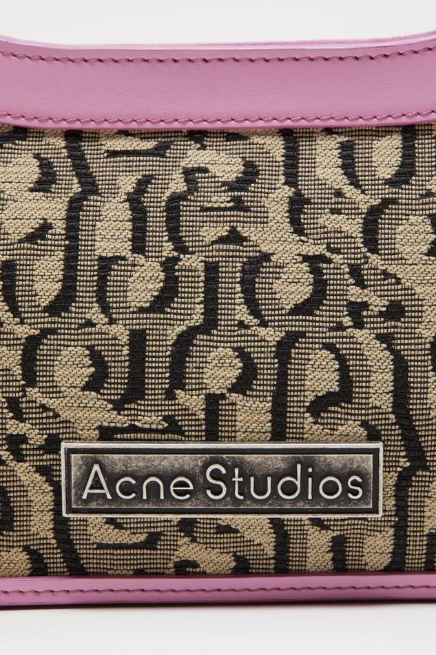 Acne Studios Monogram Platt Mini Shoulder Bag Beigepink Men Bags Acne Studios Monogram Platt Mini Shoulder Bag Beigepink Men Bags
