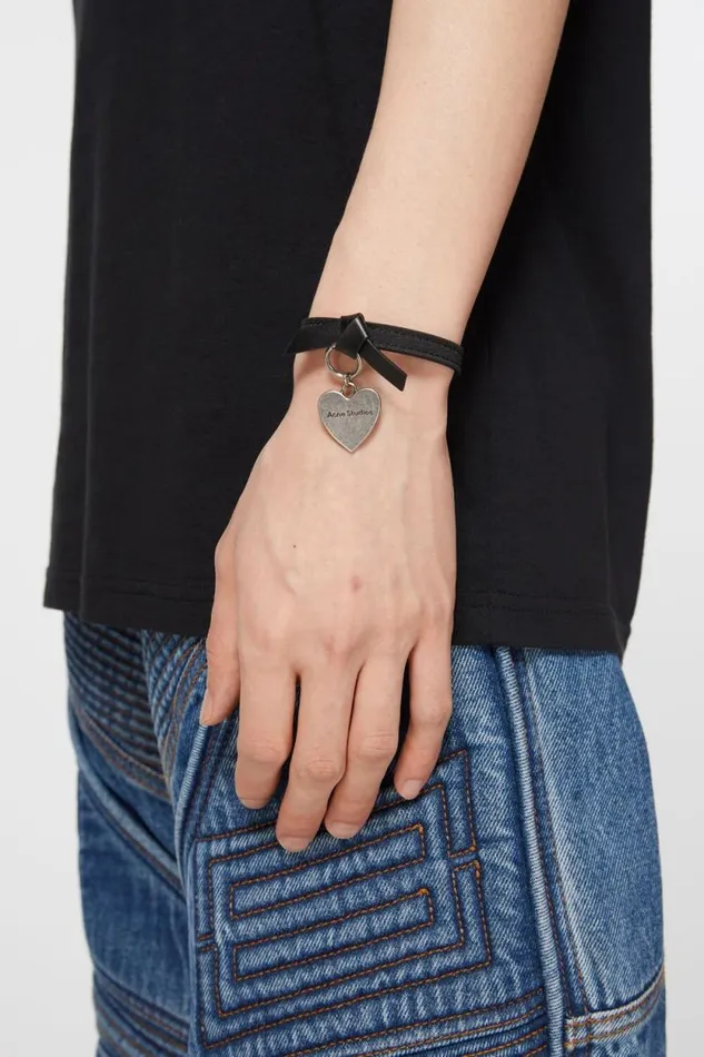 Acne Studios Musubi Charm Bracelet Black Men Jewellery Acne Studios Musubi Charm Bracelet Black Men Jewellery