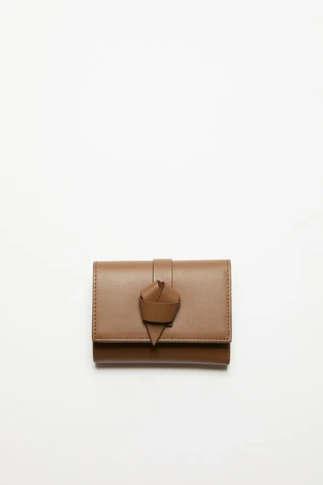 Acne Studios Musubi Folded Wallet Camel Brown Women Bags