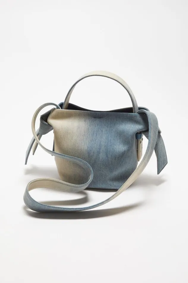 Acne Studios Musubi Mini Shoulder Bag Dusty Blue Men Bags Acne Studios Musubi Mini Shoulder Bag Dusty Blue Men Bags