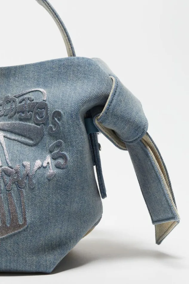 Acne Studios Musubi Mini Shoulder Bag Dusty Blue Men Bags Acne Studios Musubi Mini Shoulder Bag Dusty Blue Men Bags