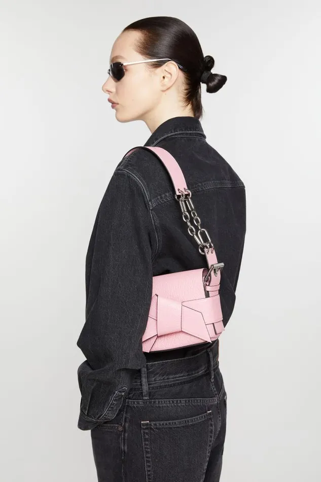 Acne Studios Musubi Shoulder Bag Rose Pink Women Bags