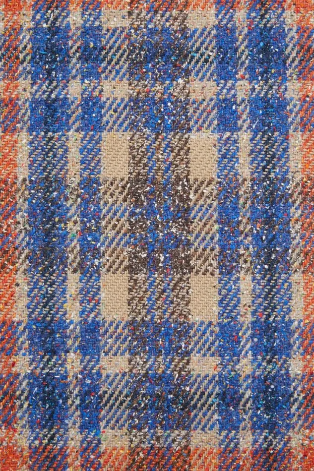 Acne Studios Plaid Fringe Scarf Beigeblue Women Scarves