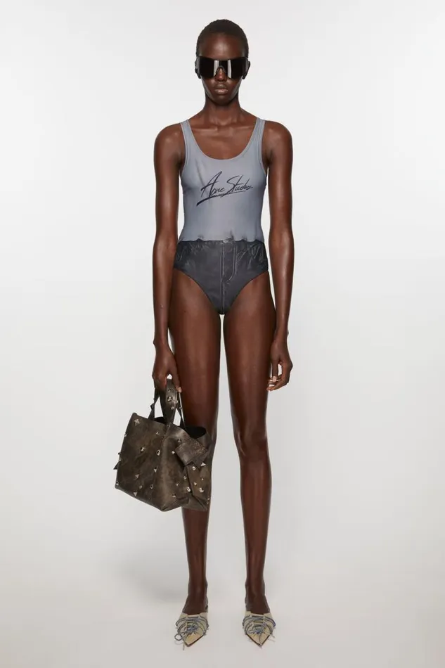 Acne Studios Printed Swimsuit Black Multicolor Women Shorts