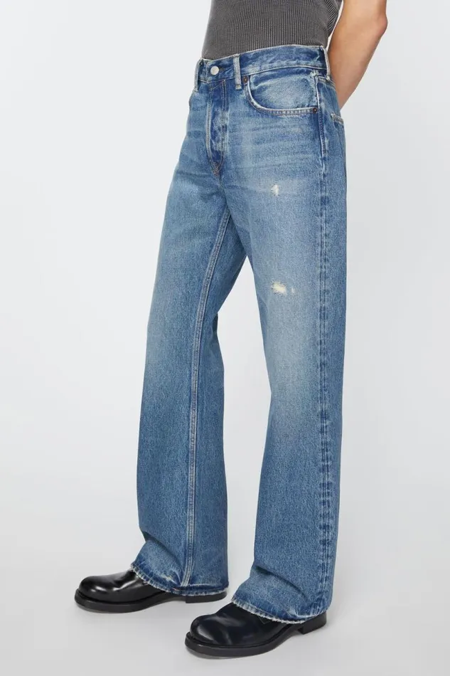 Acne Studios Regular Fit Jeans 8211 1992 Mid Blue Men Jeans Acne Studios Regular Fit Jeans 8211 1992 Mid Blue Men Jeans