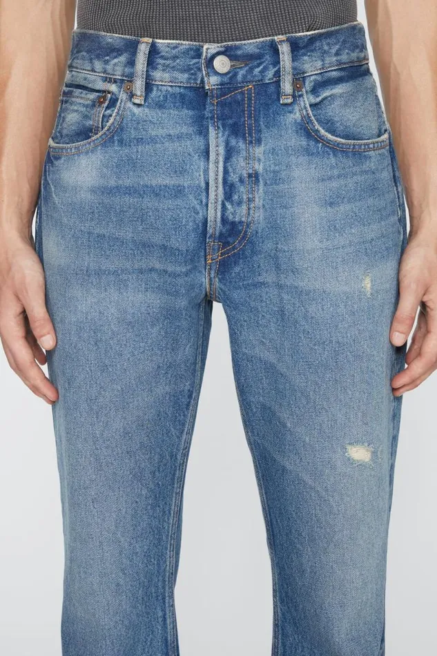 Acne Studios Regular Fit Jeans 8211 1992 Mid Blue Men Jeans Acne Studios Regular Fit Jeans 8211 1992 Mid Blue Men Jeans