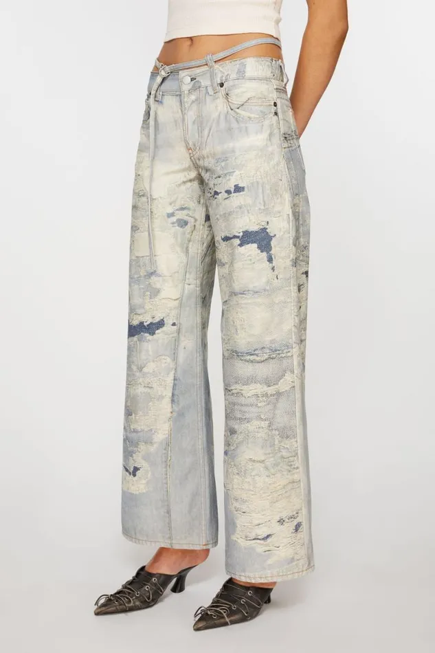 Acne Studios Regular Fit Trousers 8211 2004 Light Blue Women Jeans