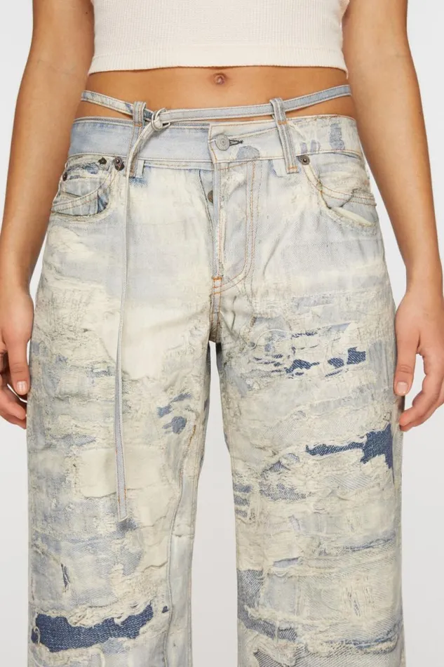 Acne Studios Regular Fit Trousers 8211 2004 Light Blue Women Jeans