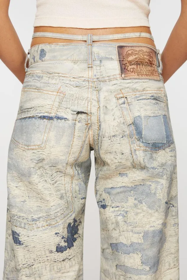 Acne Studios Regular Fit Trousers 8211 2004 Light Blue Women Jeans