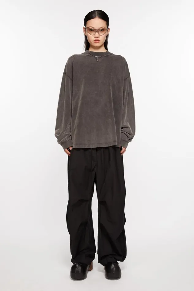 Acne Studios Relaxed Fit Trousers Black Women Trousers
