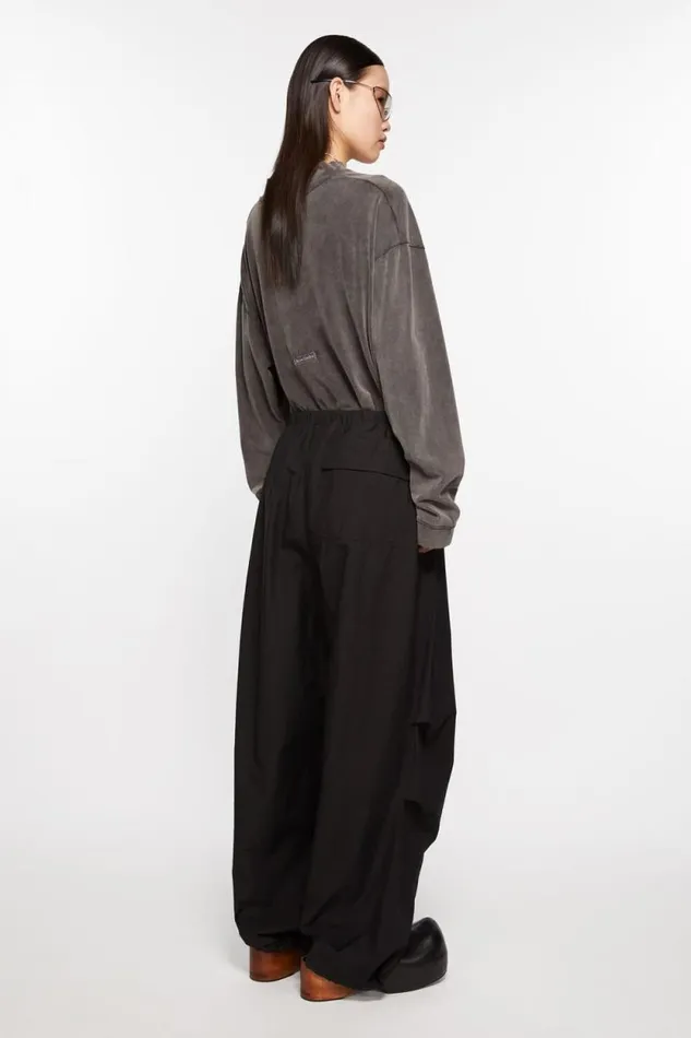 Acne Studios Relaxed Fit Trousers Black Women Trousers Acne Studios Relaxed Fit Trousers Black Women Trousers