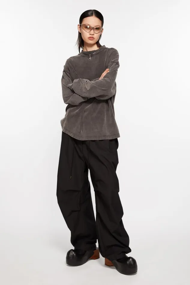 Acne Studios Relaxed Fit Trousers Black Women Trousers Acne Studios Relaxed Fit Trousers Black Women Trousers