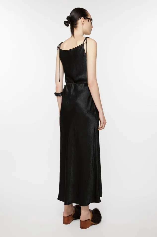 Acne Studios Satin Dress Black Women Dresses