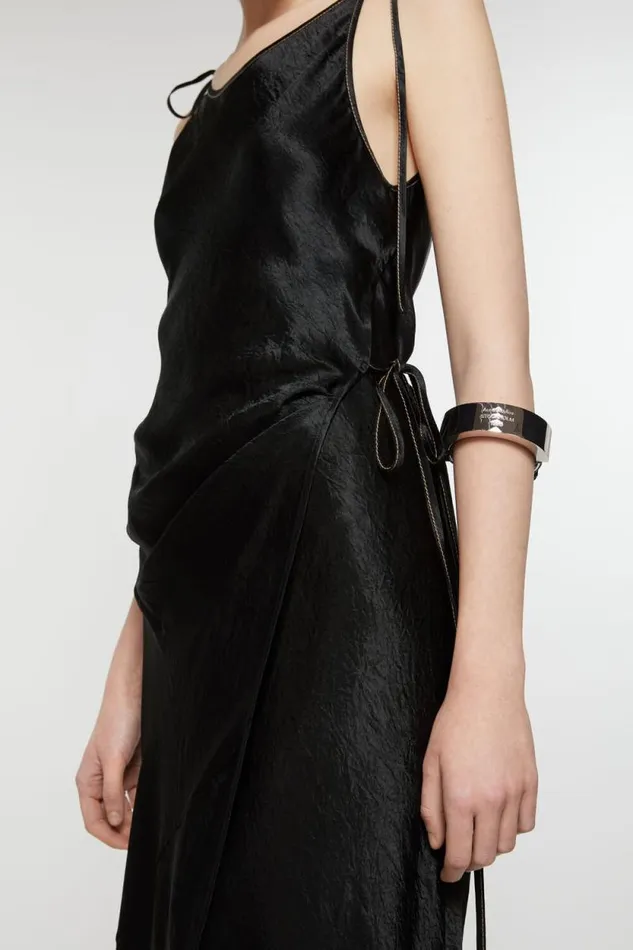Acne Studios Satin Dress Black Women Dresses