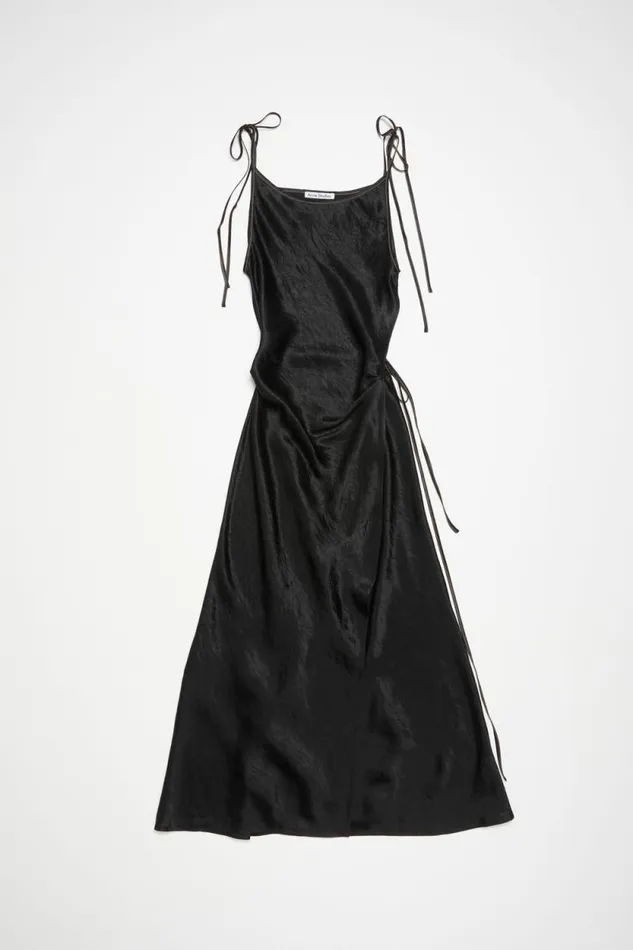 Acne Studios Satin Dress Black Women Dresses