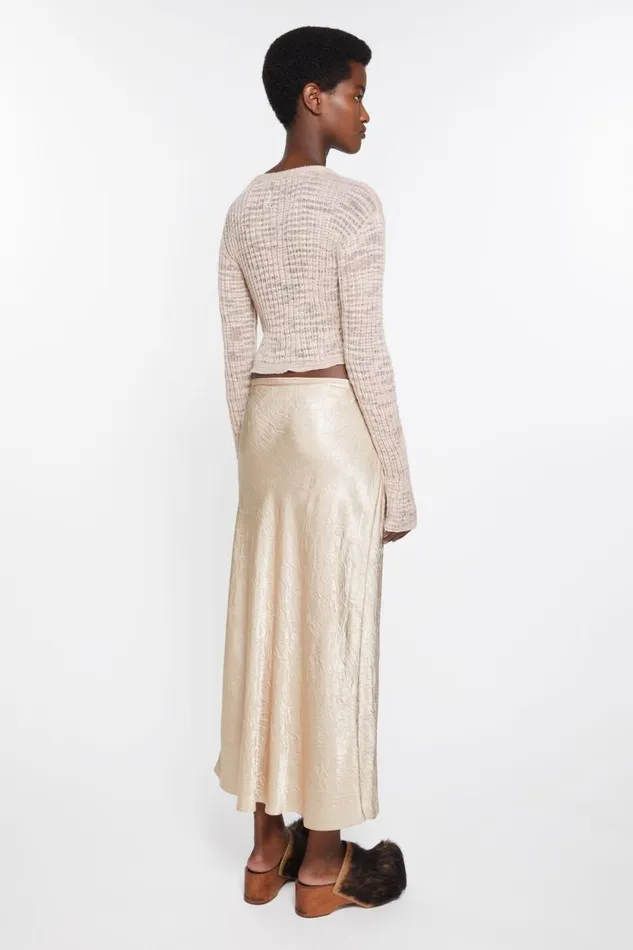 Acne Studios Satin Wrap Skirt Shell Beige Women Skirts Acne Studios Satin Wrap Skirt Shell Beige Women Skirts