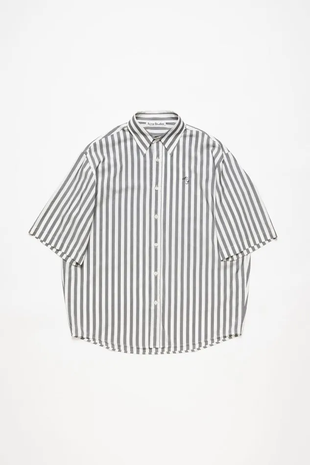 Acne Studios Stripe Buttonup Shirt Blackwhite Men Shirts