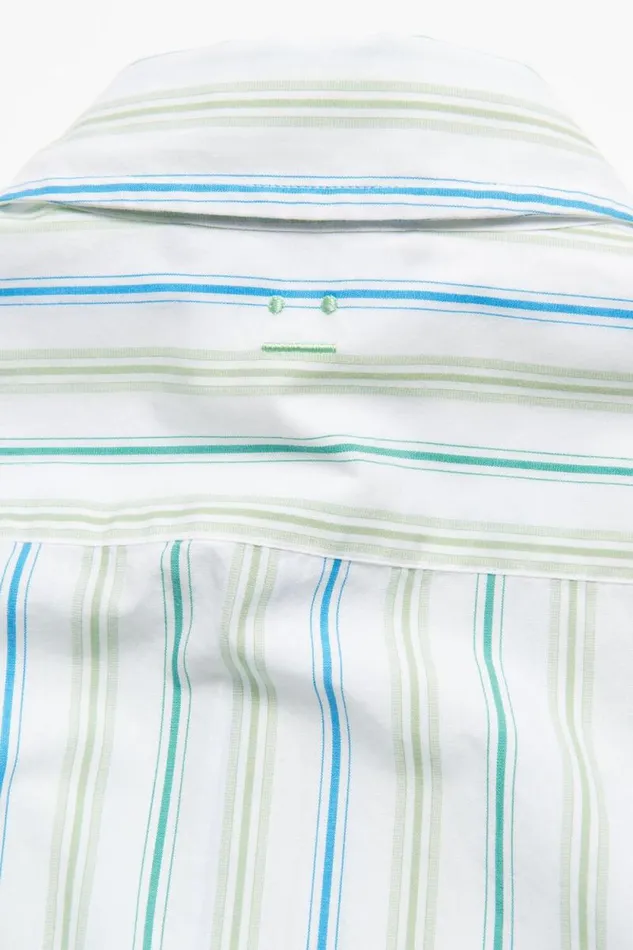 Acne Studios Stripe Buttonup Shirt Bluegreen Women Shirts and Blouses
