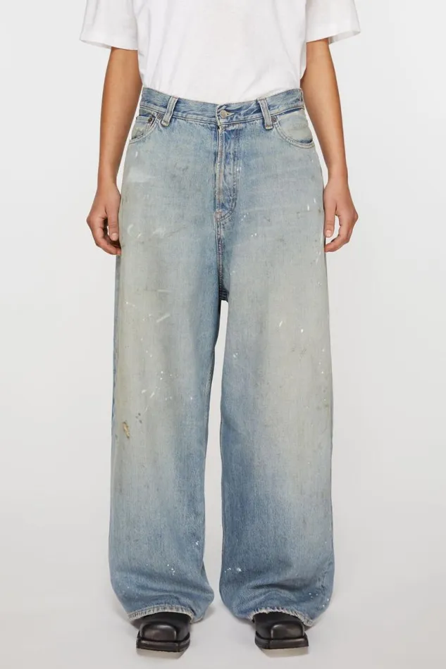 Acne Studios Super Baggy Fit Jeans 8211 2023F Light Blue Women Jeans