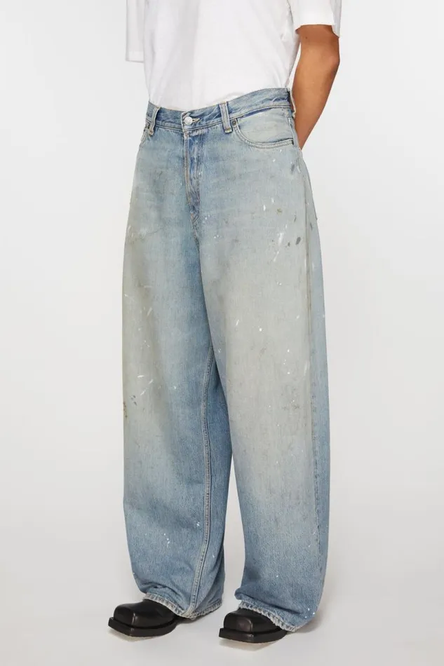 Acne Studios Super Baggy Fit Jeans 8211 2023F Light Blue Women Jeans Acne Studios Super Baggy Fit Jeans 8211 2023F Light Blue Women Jeans