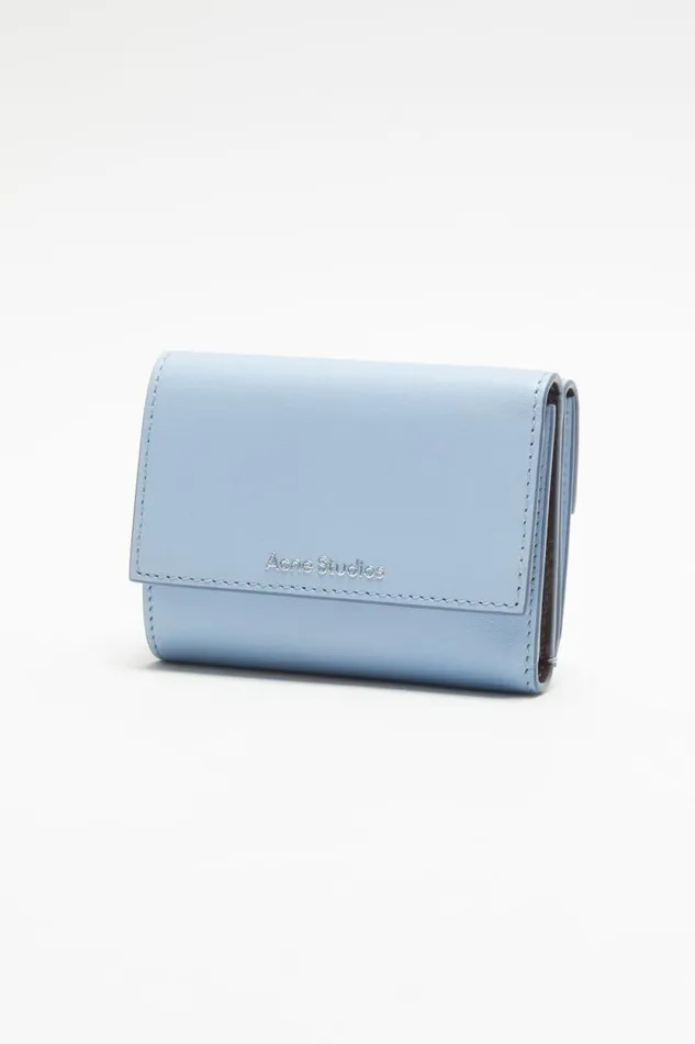 Acne Studios Trifold Leather Wallet Baby Bluebrown Men Small Leather Goods Acne Studios Trifold Leather Wallet Baby Bluebrown Men Small Leather Goods
