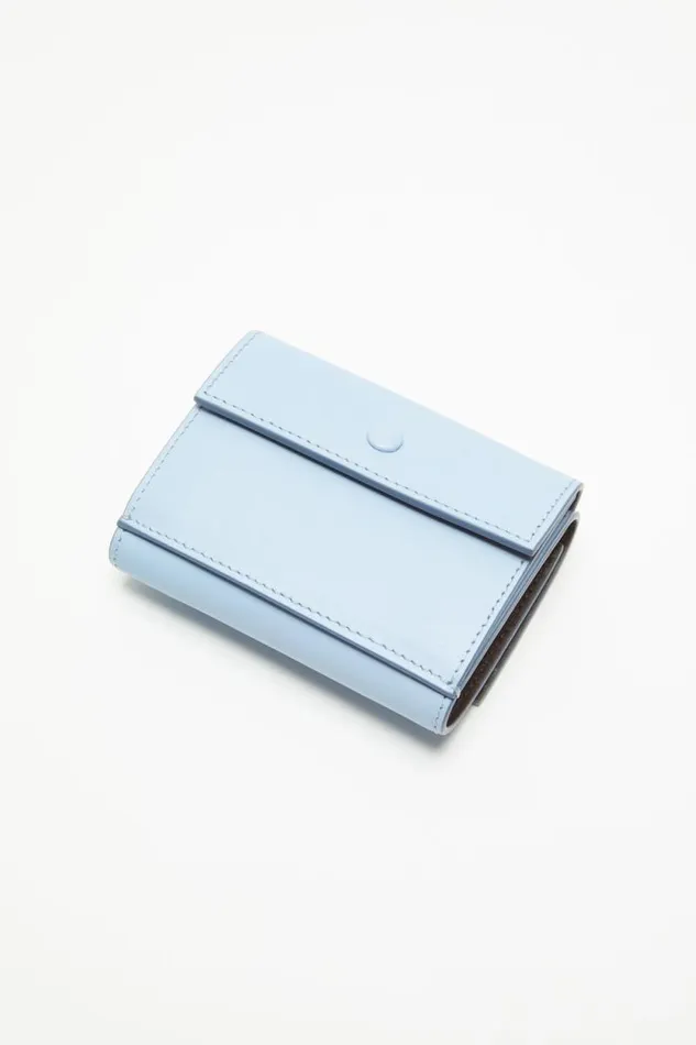 Acne Studios Trifold Leather Wallet Baby Bluebrown Men Small Leather Goods Acne Studios Trifold Leather Wallet Baby Bluebrown Men Small Leather Goods