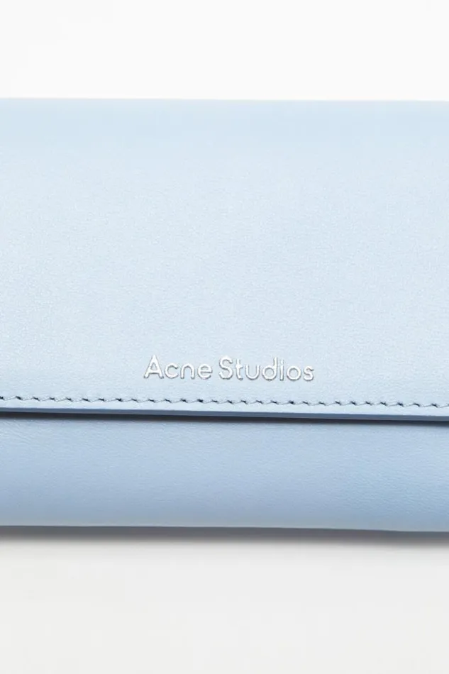 Acne Studios Trifold Leather Wallet Baby Bluebrown Men Small Leather Goods Acne Studios Trifold Leather Wallet Baby Bluebrown Men Small Leather Goods