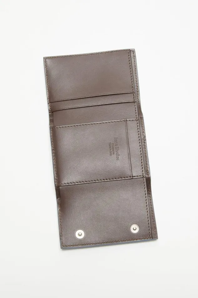 Acne Studios Trifold Leather Wallet Baby Bluebrown Men Small Leather Goods Acne Studios Trifold Leather Wallet Baby Bluebrown Men Small Leather Goods
