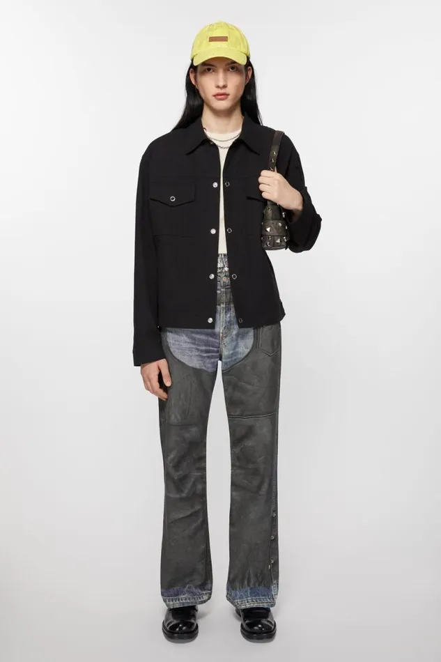 Acne Studios Twill Jacket Black Men Outerwear