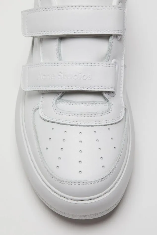 Acne Studios Velcro Strap Platform Sneakers Optic Whiteoptic White Women Face Collection Acne Studios Velcro Strap Platform Sneakers Optic Whiteoptic White Women Face Collection