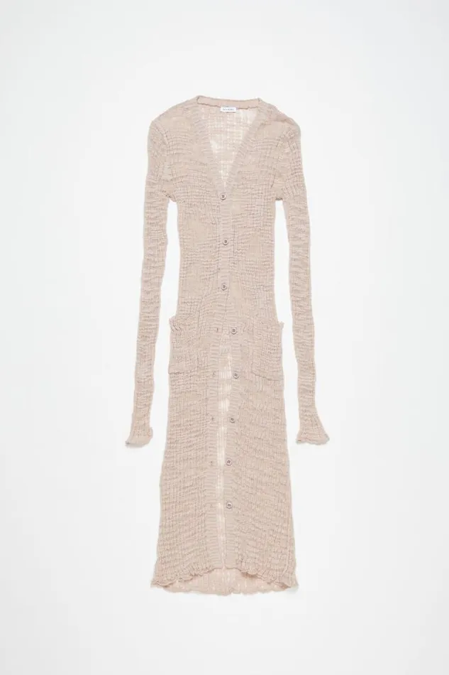 Acne Studios Wide Rib Cardigan Dusty Pink Women Knitwear Acne Studios Wide Rib Cardigan Dusty Pink Women Knitwear