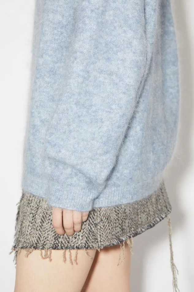 Acne Studios Wool Mohair Jumper Denim Blue Women Knitwear Acne Studios Wool Mohair Jumper Denim Blue Women Knitwear